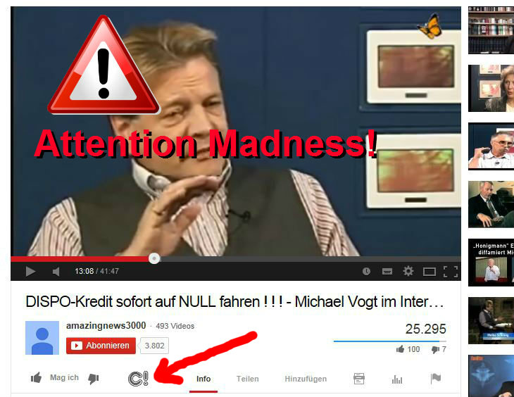 Neu bei YouTube – der Conspiracy-Button