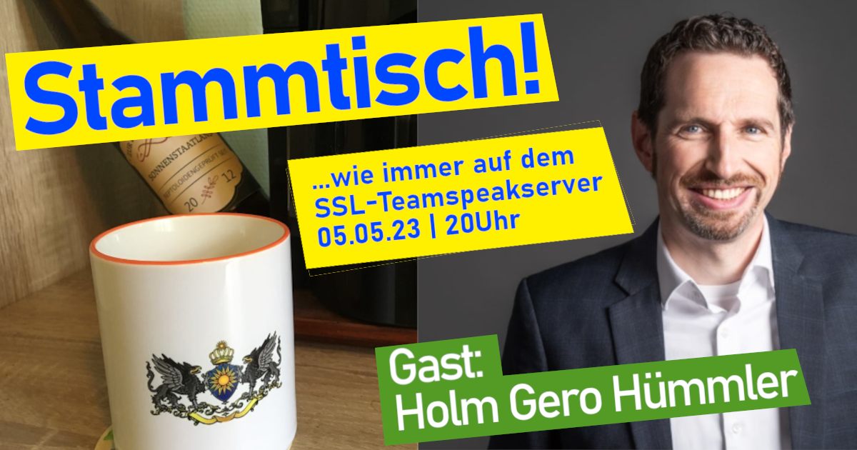 Stammtisch am 5.Mai mit Holm Gero Hümmler!