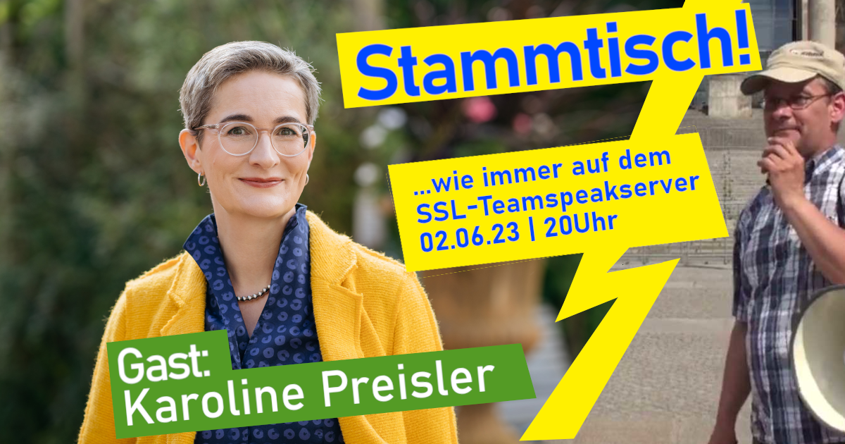Teamspeak-Stammtisch am 2. Juni mit Karoline Preisler!